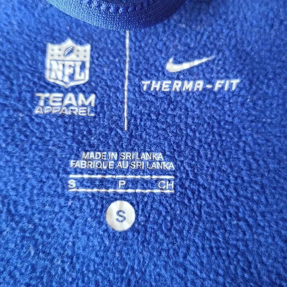 Nike New York Giants Therma-FIT Full Zip Hoodie Men's Small NFL Team Apparel
